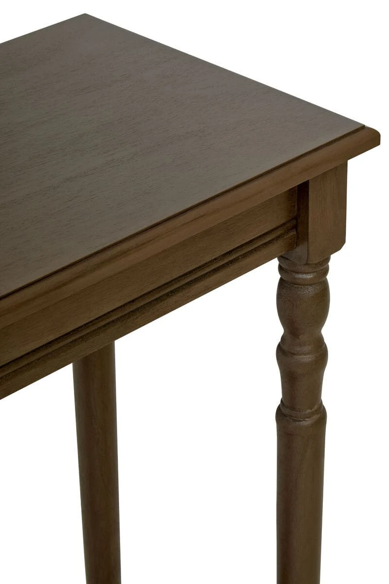 Heritage Dark Brown Rectangular Wooden Console Table