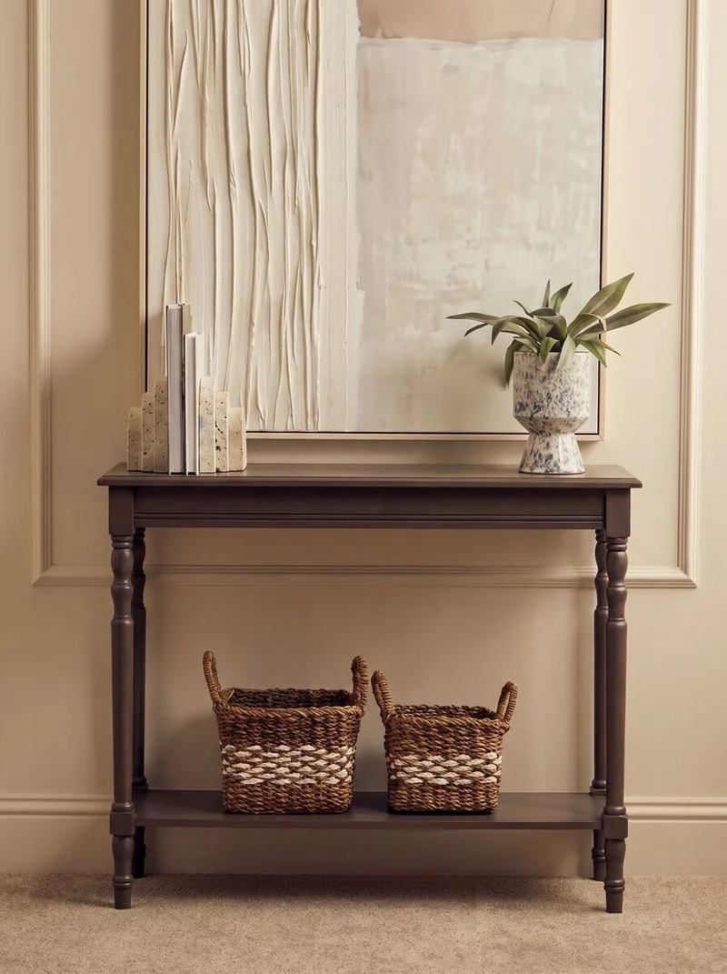 Heritage Dark Brown Rectangular Wooden Console Table