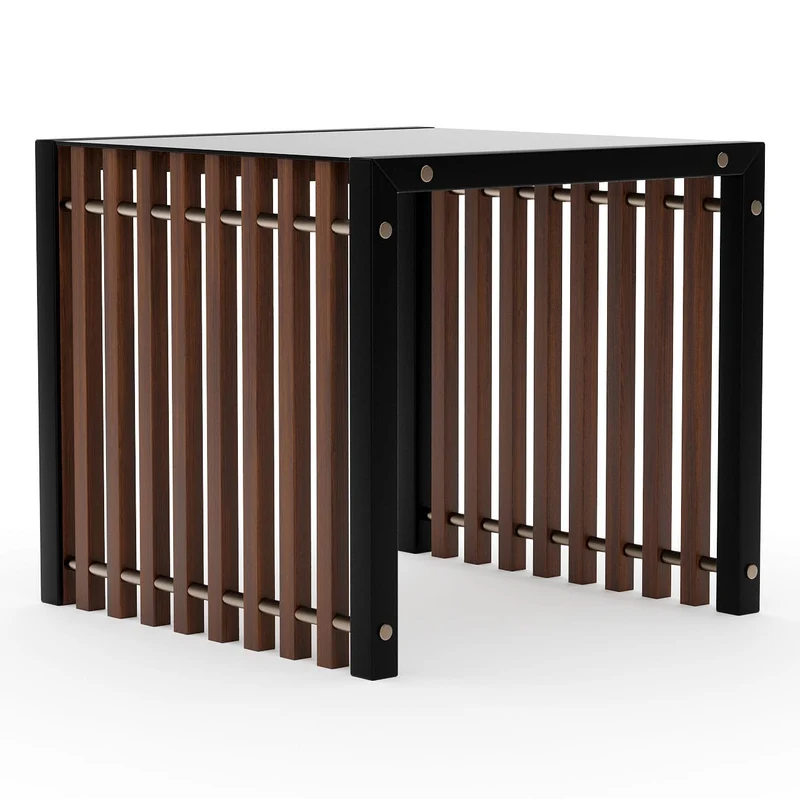 Pinstripe Dark Side Table