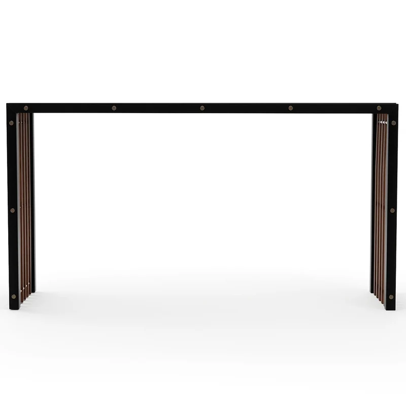 Pinstripe Dark Console Table
