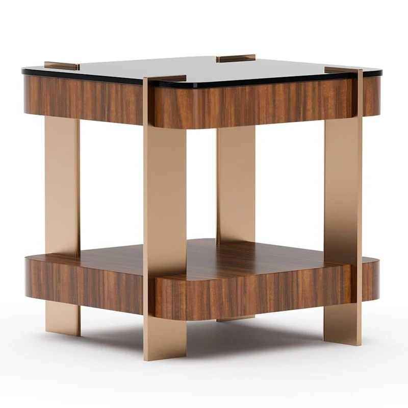 Altura Side Table with Glass Top