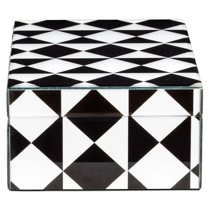 Storage box Silas black/white large | OUTLET
