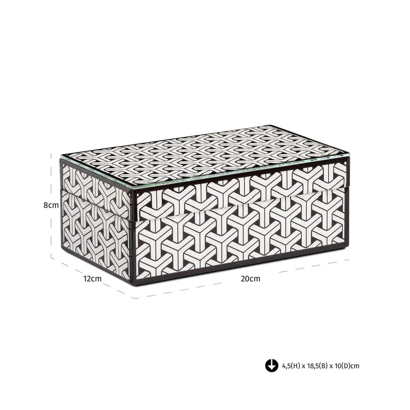 Storage box Feliz black/white small | OUTLET