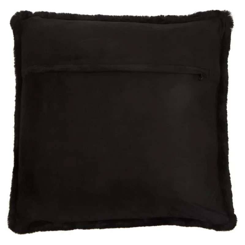 Bosie Lamina Black Square Fur Cushion