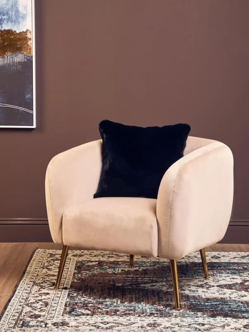 Bosie Lamina Black Square Fur Cushion