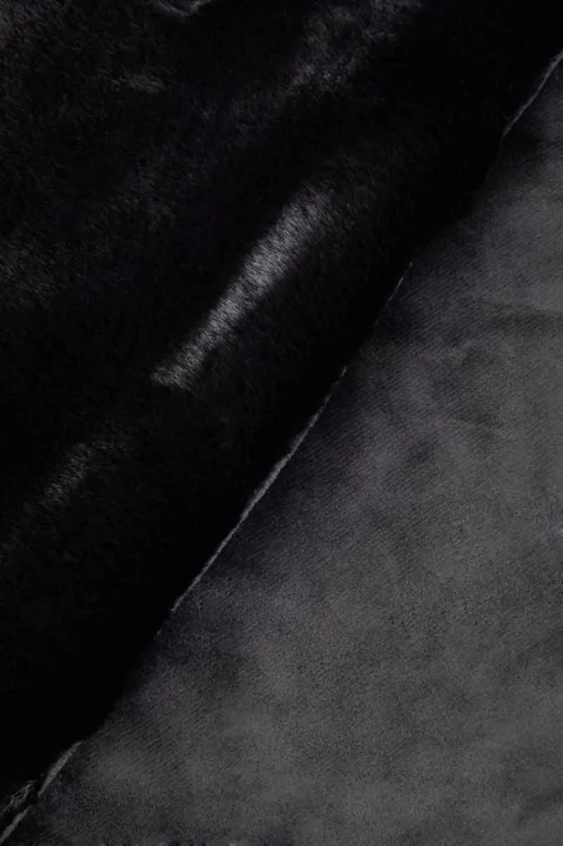 Bosie Lamina Black Fur Throw