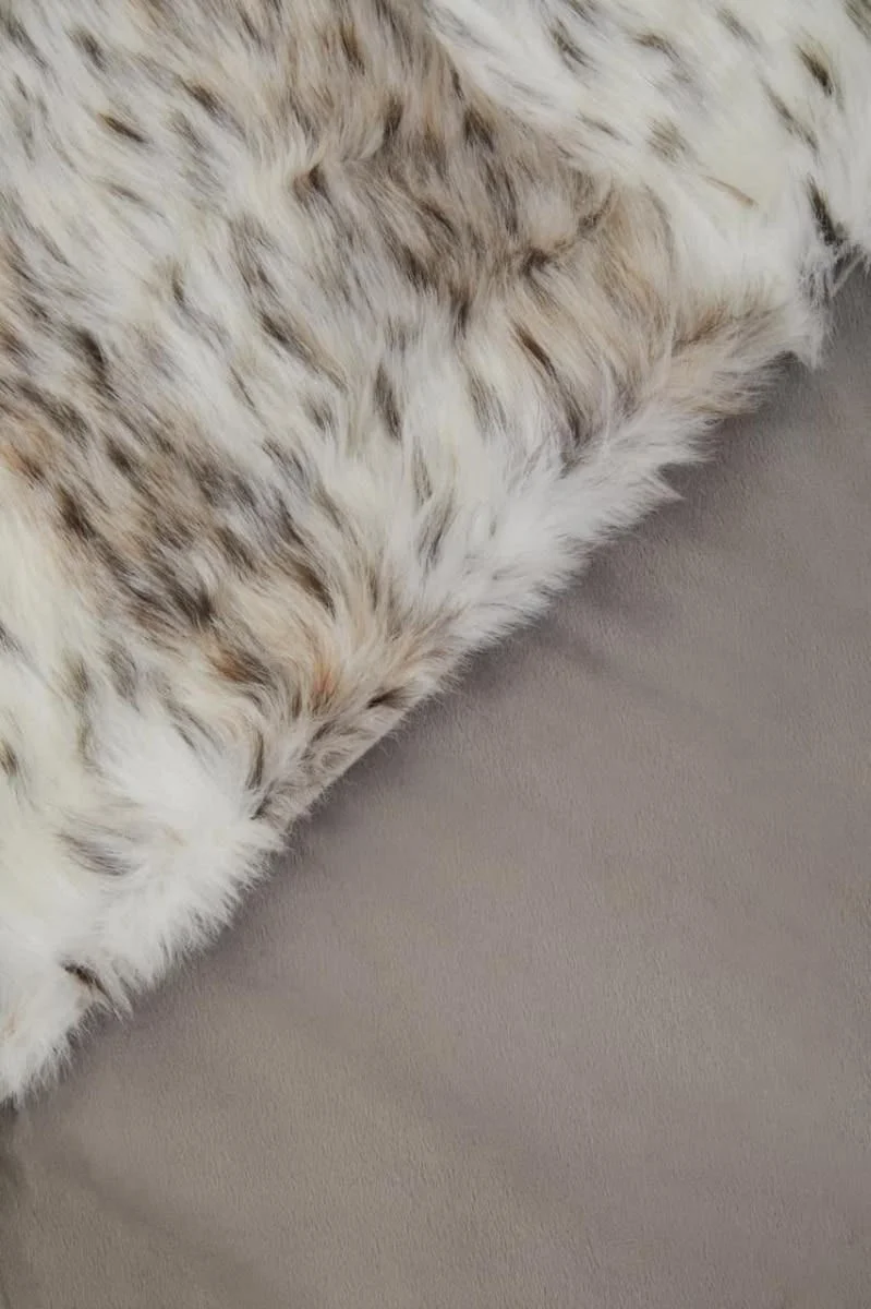 Bosie Lamina Animal Print Fur Throw
