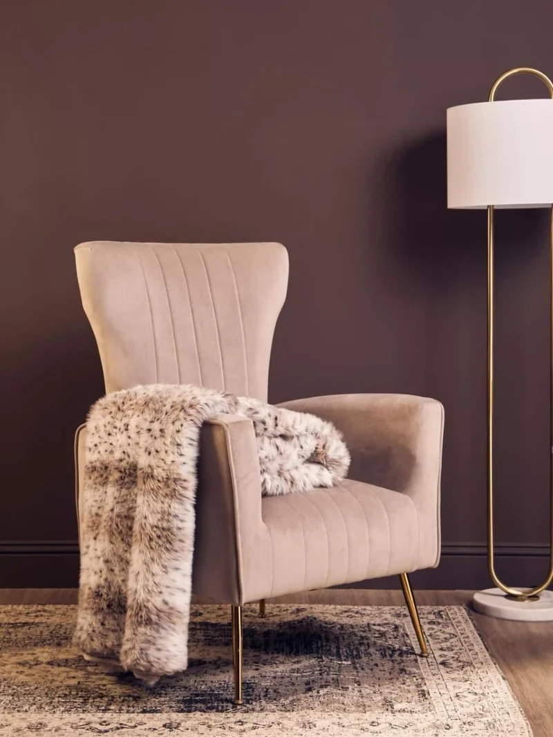 Bosie Lamina Animal Print Fur Throw