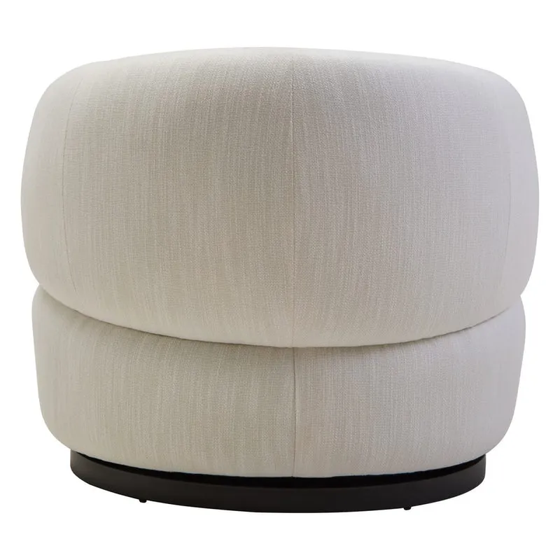 Bordo Textured Cream Curved Swivel Chair