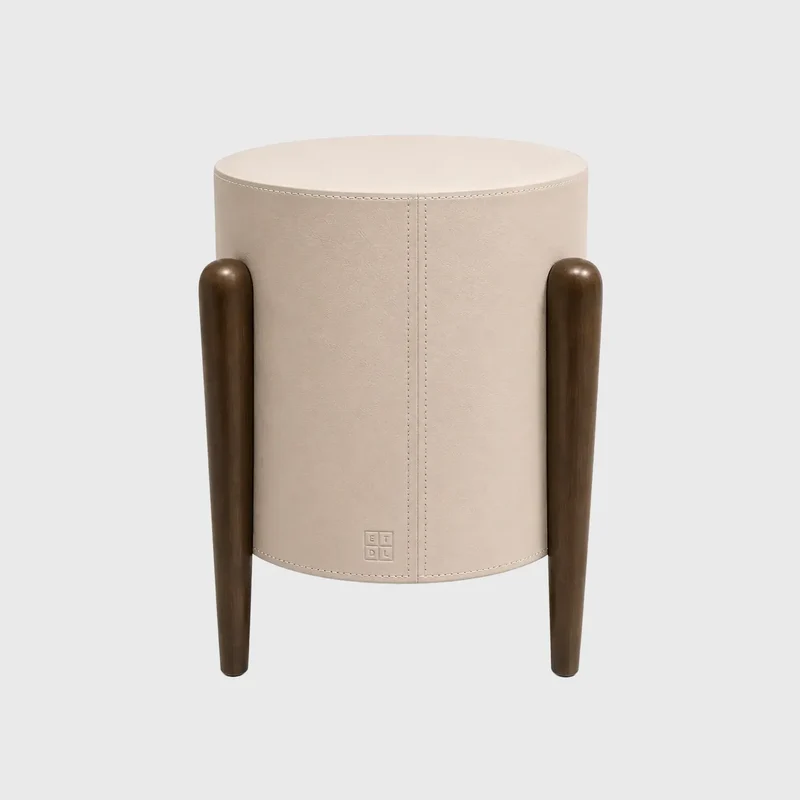 Skylon Pumice Leather Stool