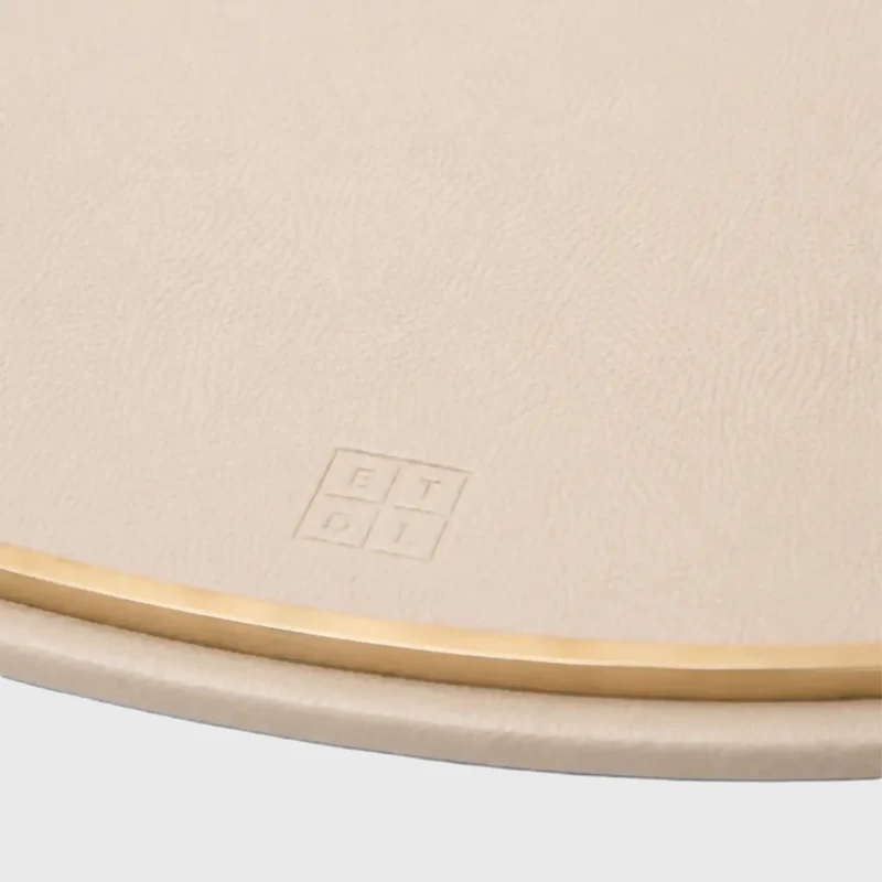 Oval Tray Metal Trim Pumice