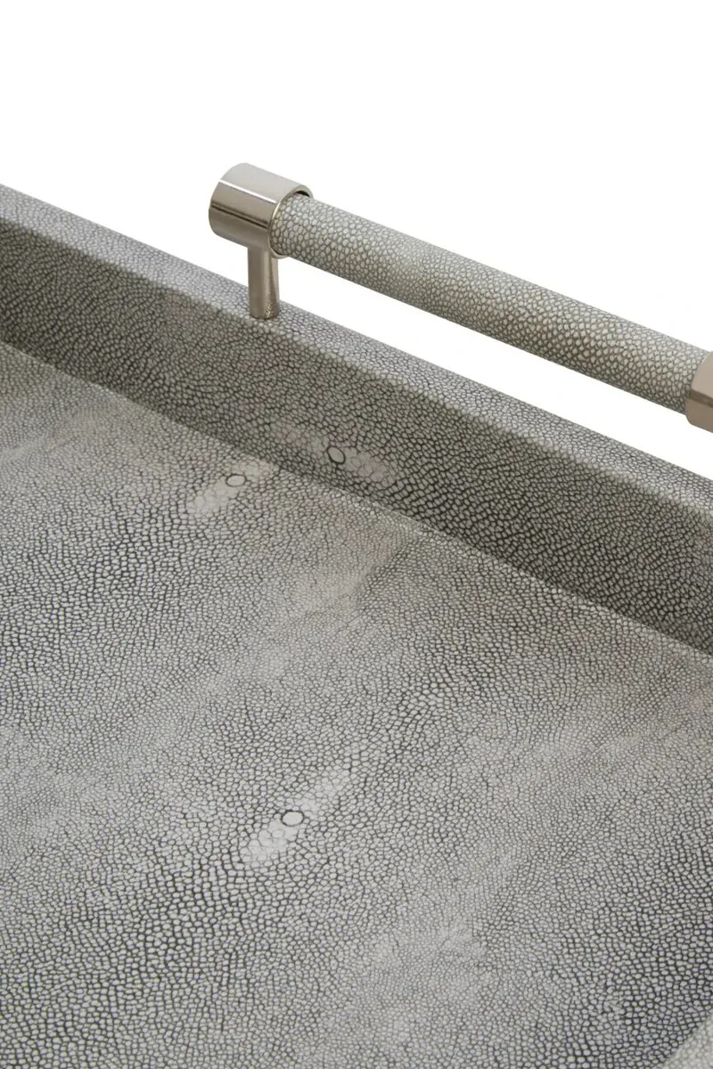 Cardona Set of Two Grey Shagreen Effect Trays