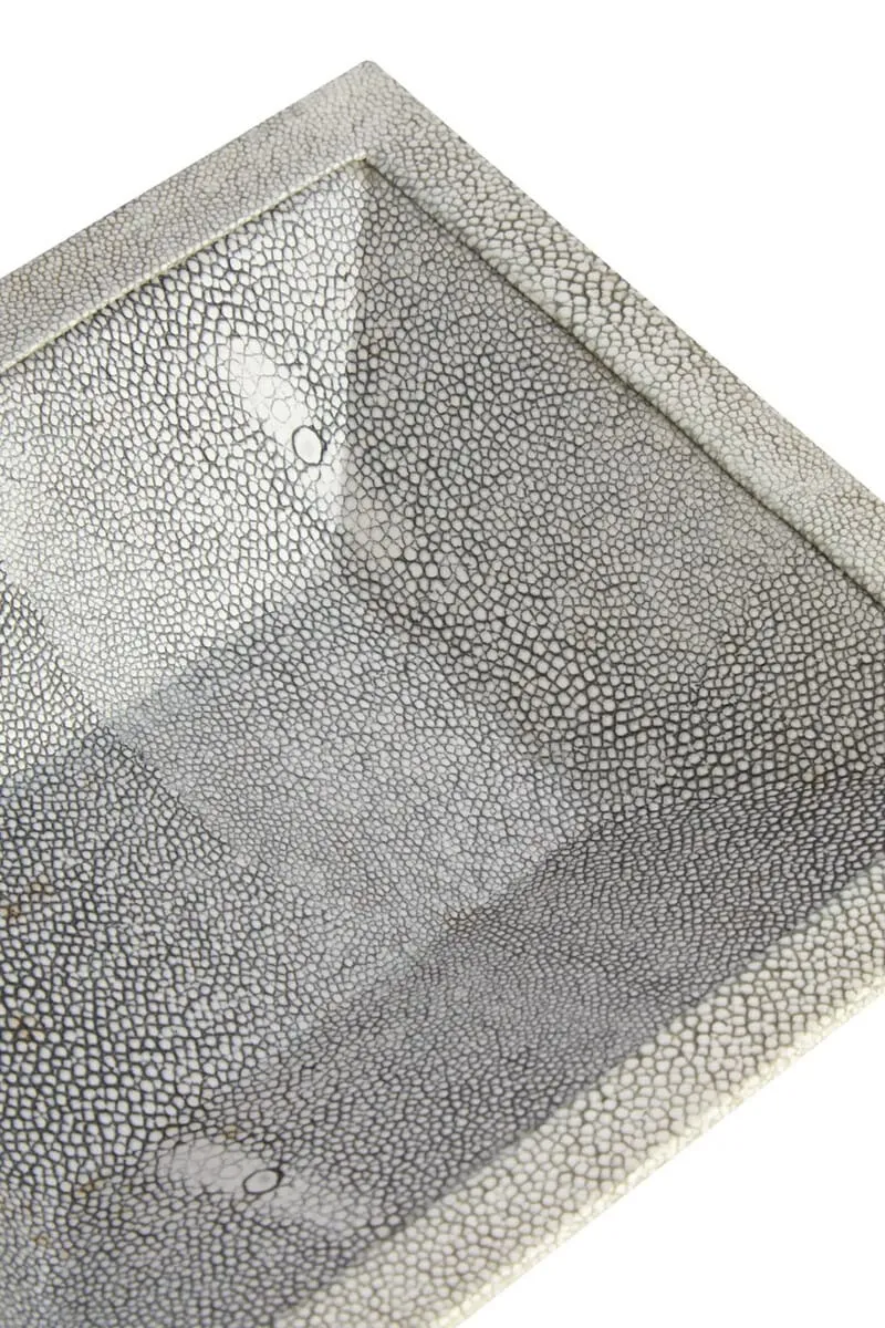 Cardona Grey Shagreen Effect Trinket Dish