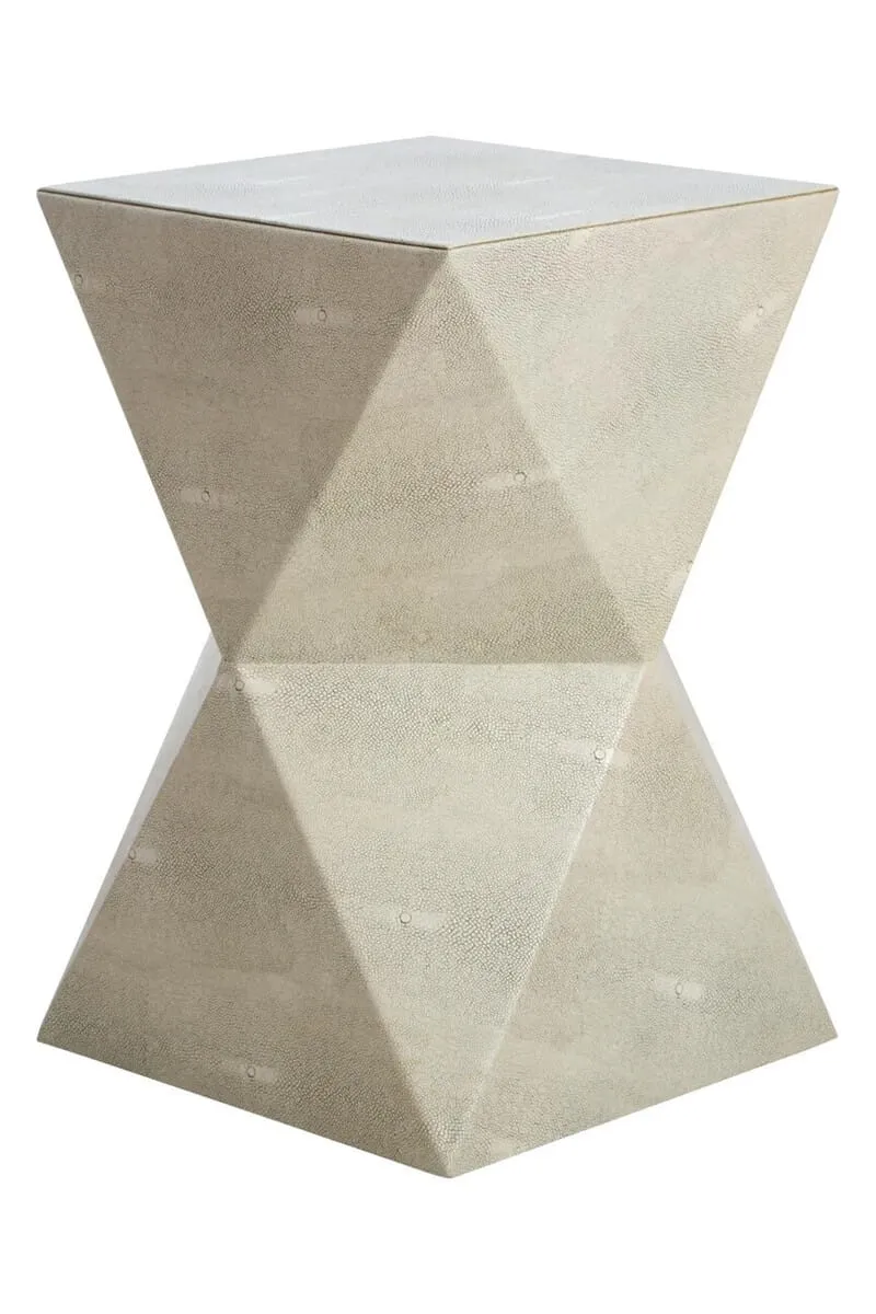 Cardona Grey Shagreen Effect Side Table