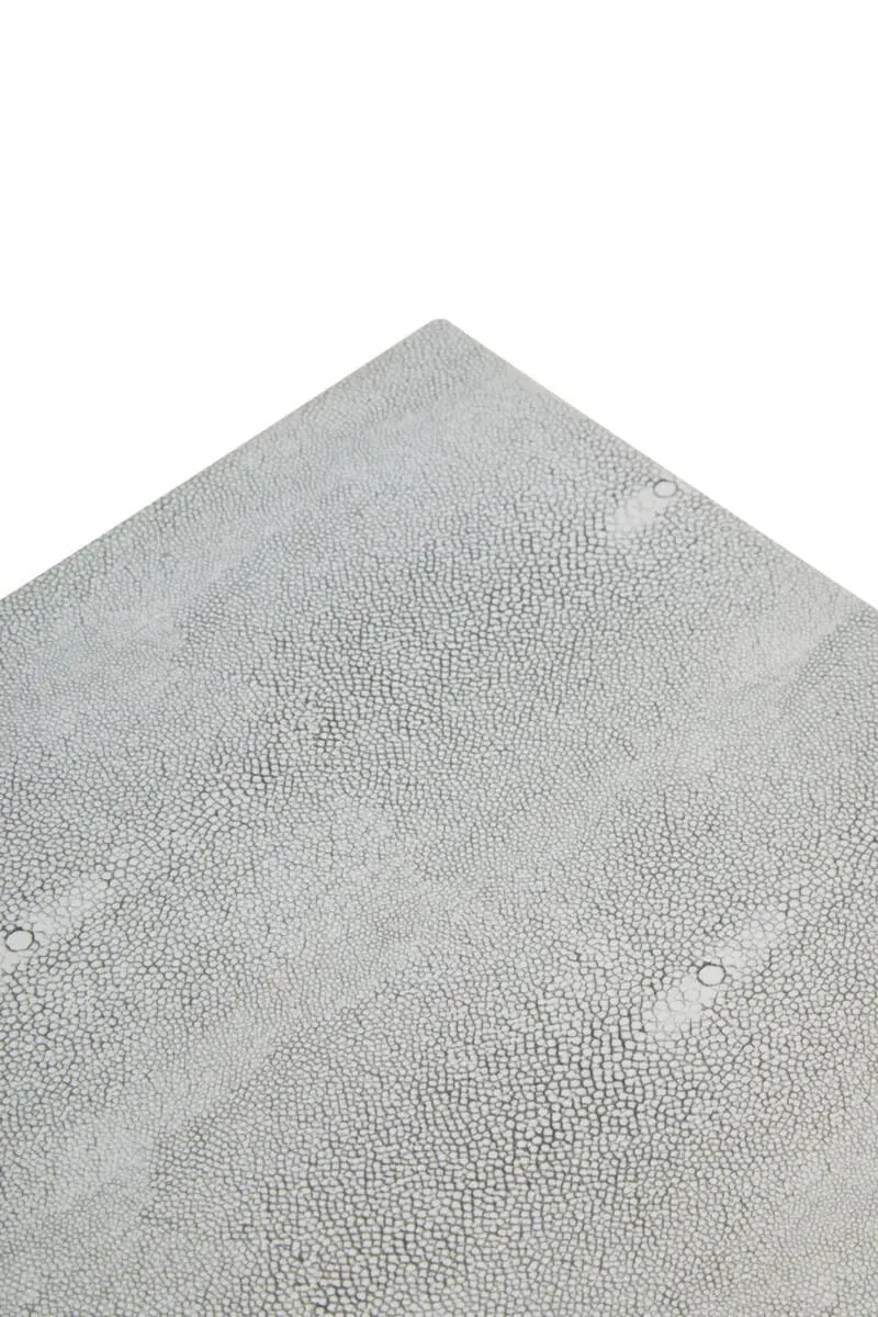 Cardona Grey Shagreen Effect Side Table