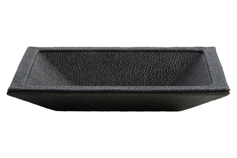 Cardona Black Shagreen Effect Trinket Dish