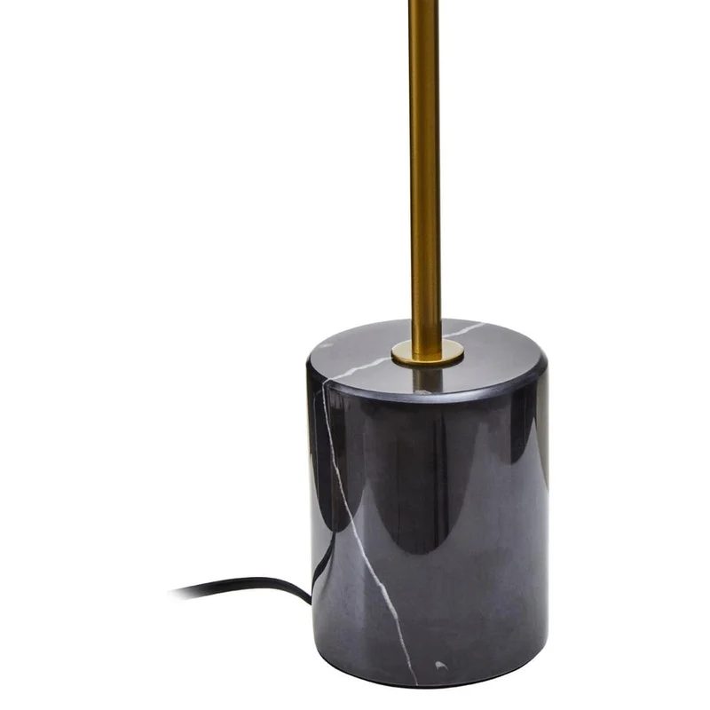 Revive Small Gold Finish Metal Table Lamp with Black Marble Base
