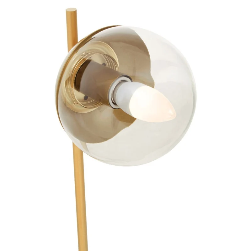 Revive Gold Finish Metal Table Lamp with White Marble Base