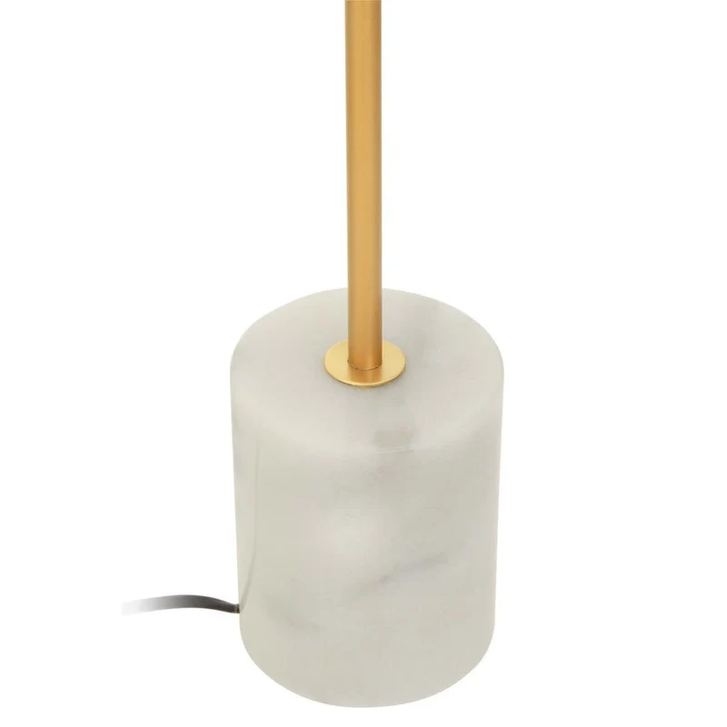 Revive Gold Finish Metal Table Lamp with White Marble Base