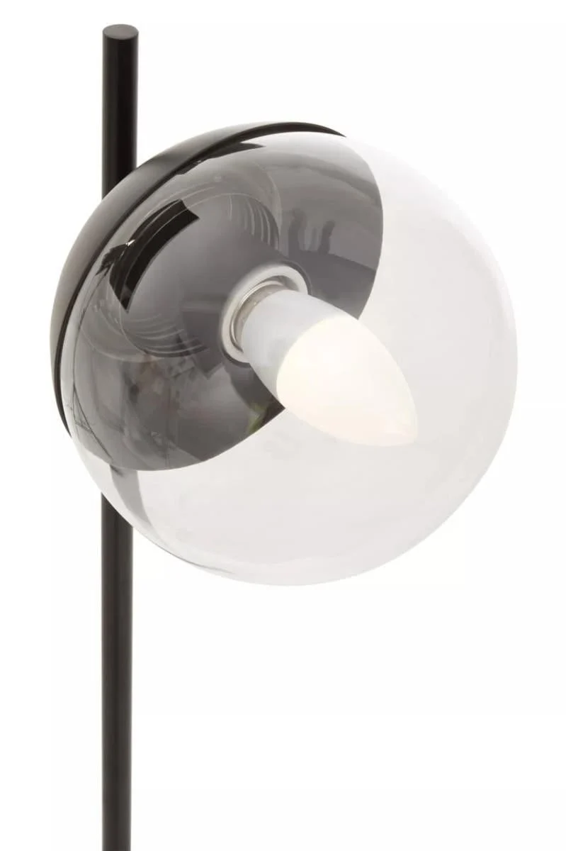 Revive Black Finish Metal Table Lamp with Marble Base