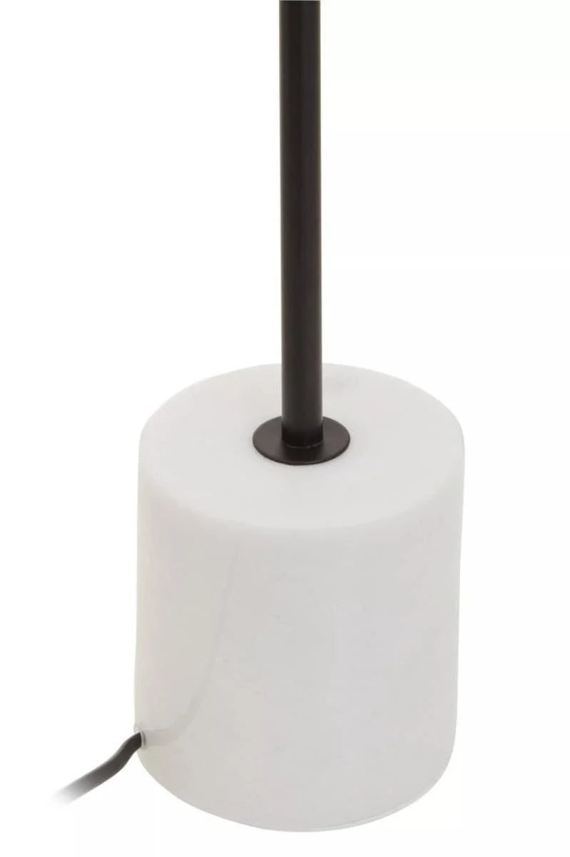 Revive Black Finish Metal Table Lamp with Marble Base
