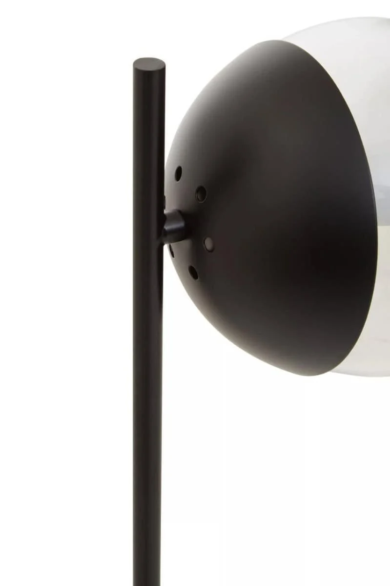 Revive Black Finish Metal Table Lamp with Marble Base