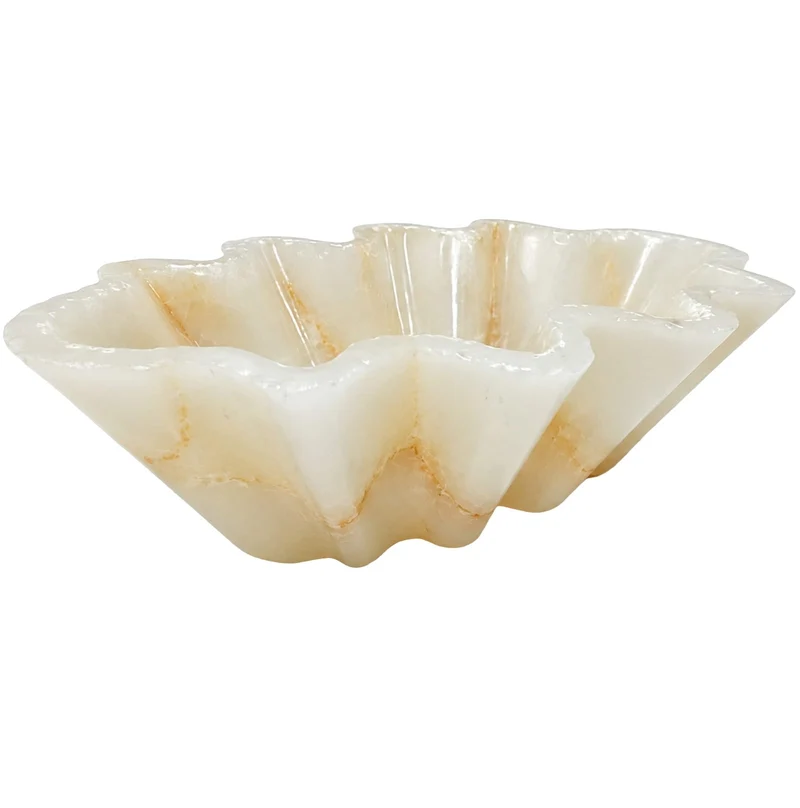 Maris Decorative Bowl in White Jade Marble