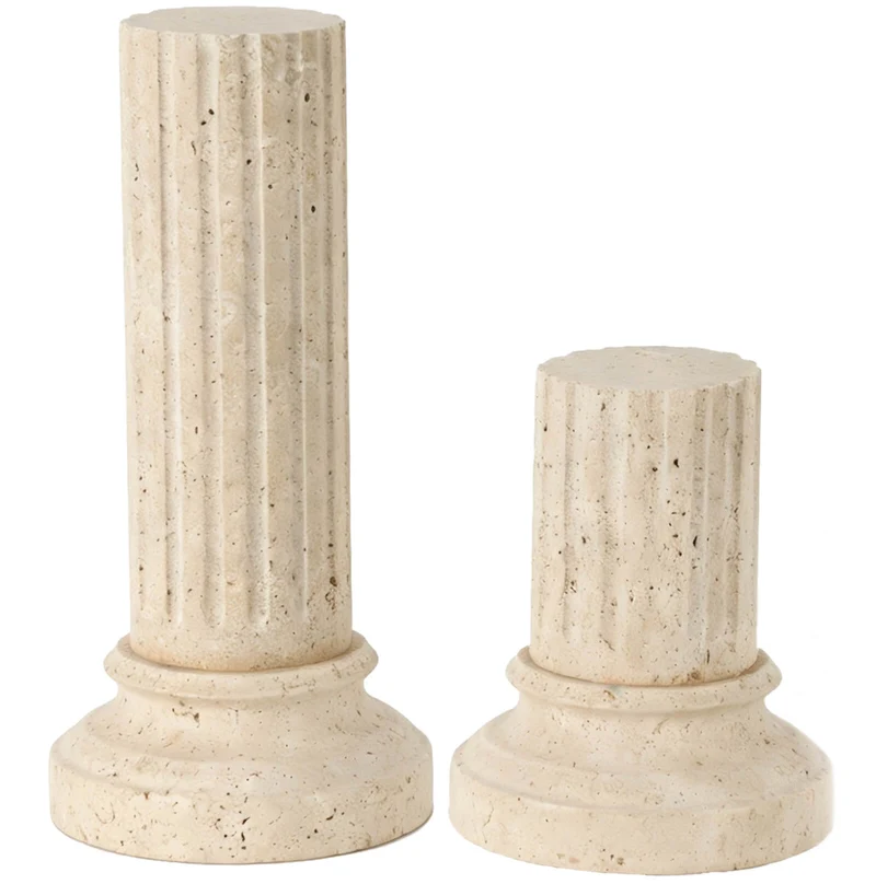 Marcello Decorative Object in Travertine - Small