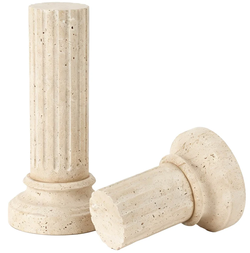Marcello Decorative Object in Travertine - Large