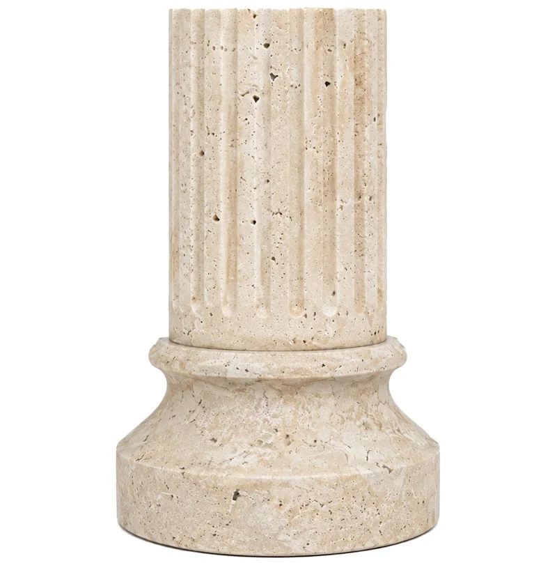 Lachlan Pillar Bookend in Travertine - Single