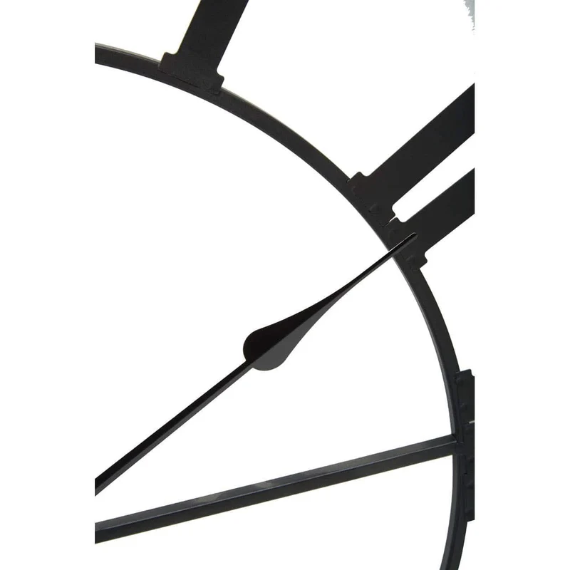 Genova 60cm Dia Black Metal Wall Clock