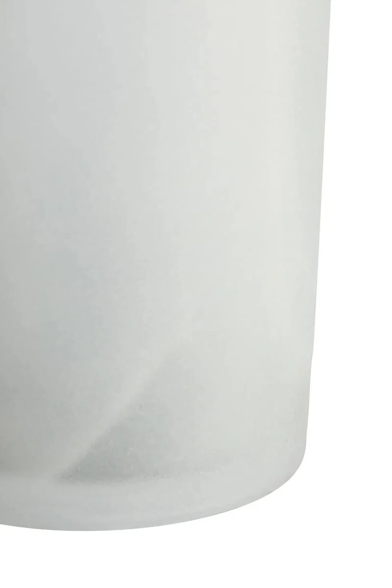 Galene Fluted White Glass Vase