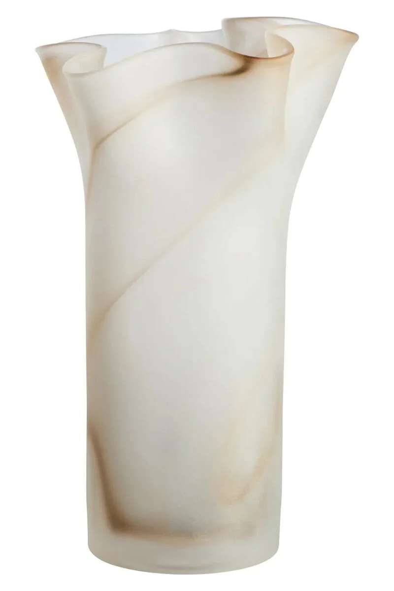 Galene Fluted Natural Glass Vase
