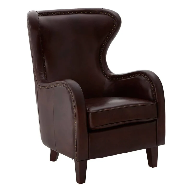 Victor Brown Leather Lounge Chair