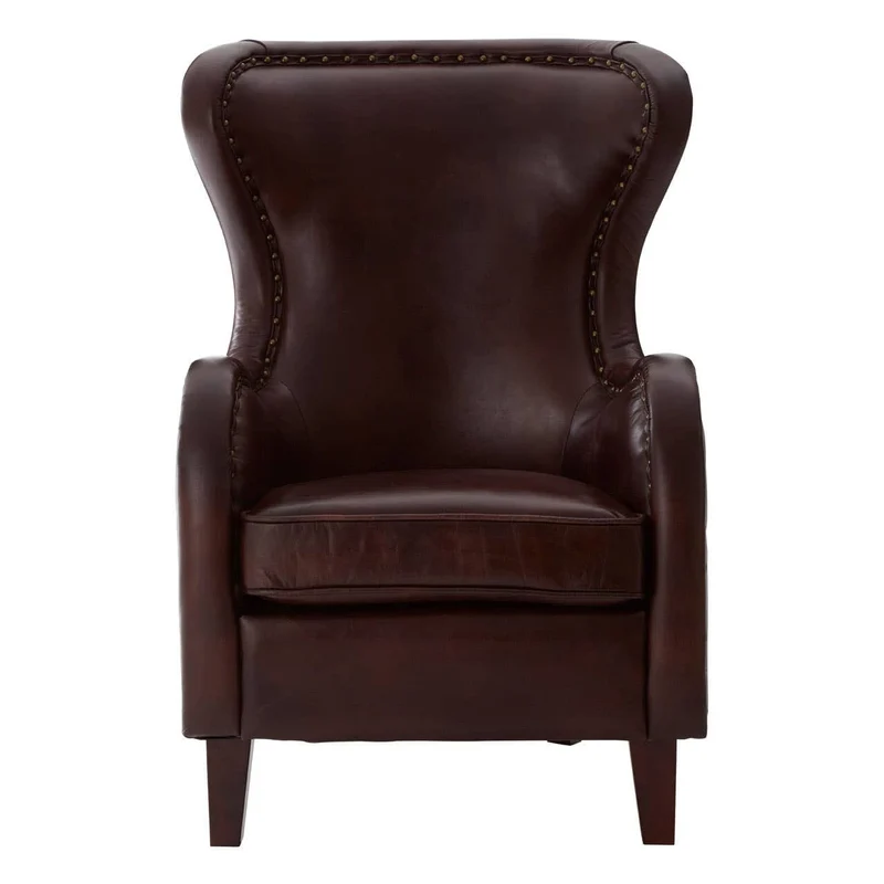 Victor Brown Leather Lounge Chair
