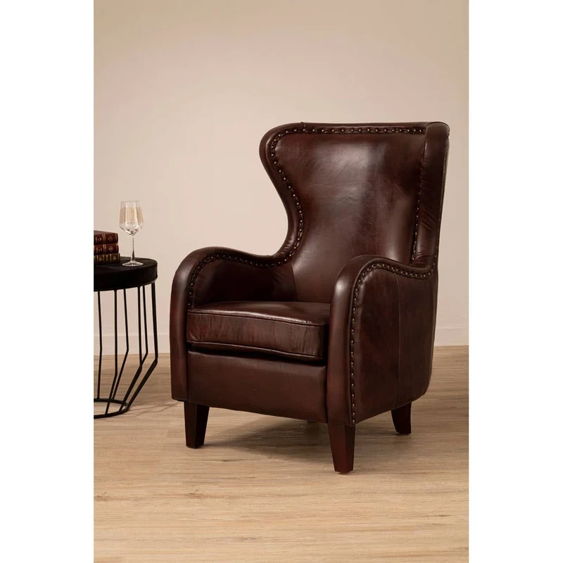 Victor Brown Leather Lounge Chair