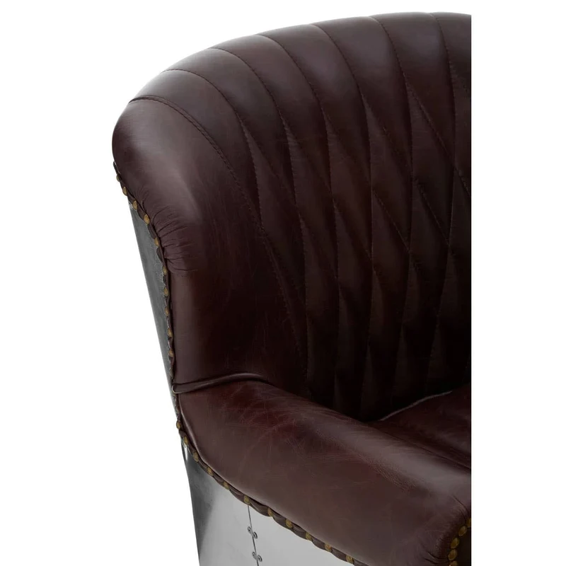 Victor Brown Leather Armchair