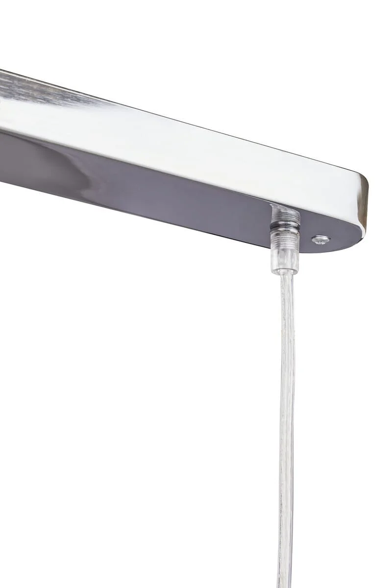 Vermont Three Shutter Grey and Chrome Shade Pendant Light