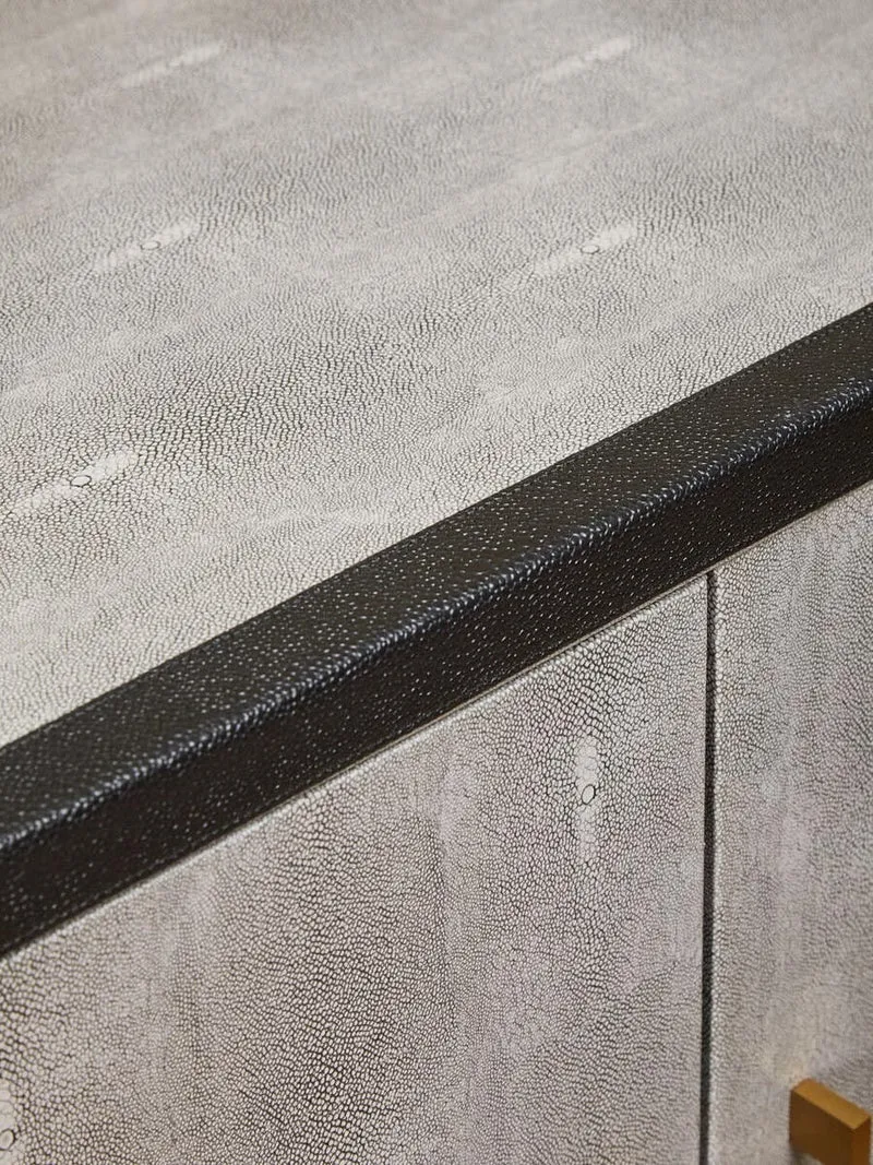 Cadiz Grey Shagreen Effect 4 Door Sideboard