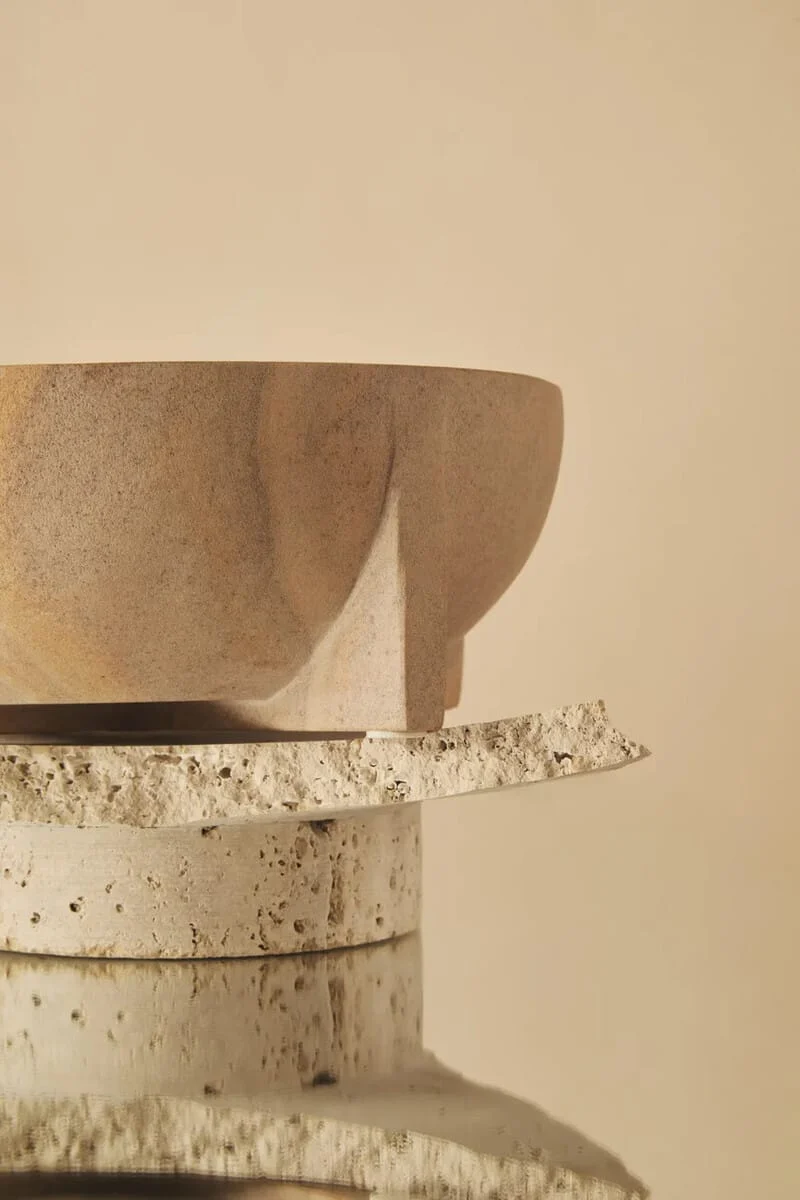 Pietra Rainbow Sandstone Pedestal Bowl