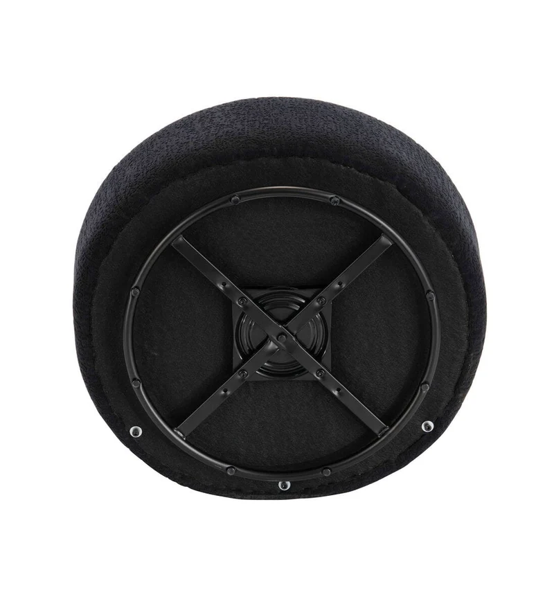 Passa Black Textured Curved Swivel Lounge Chair