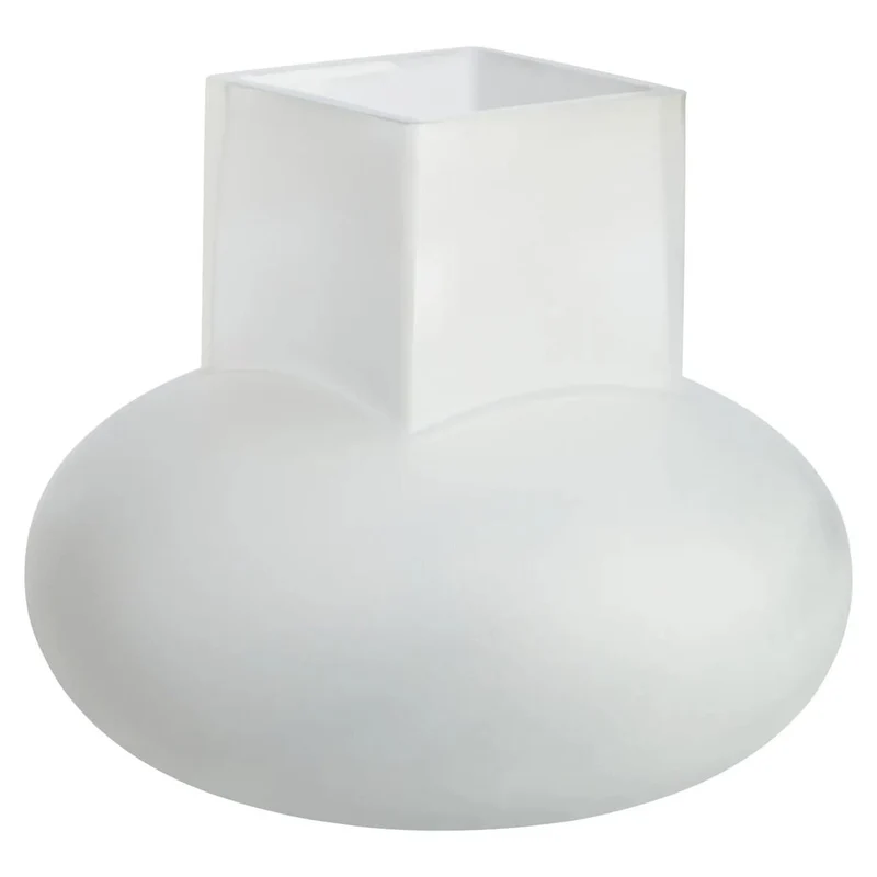Gabi Small Opaque White Glass Vase