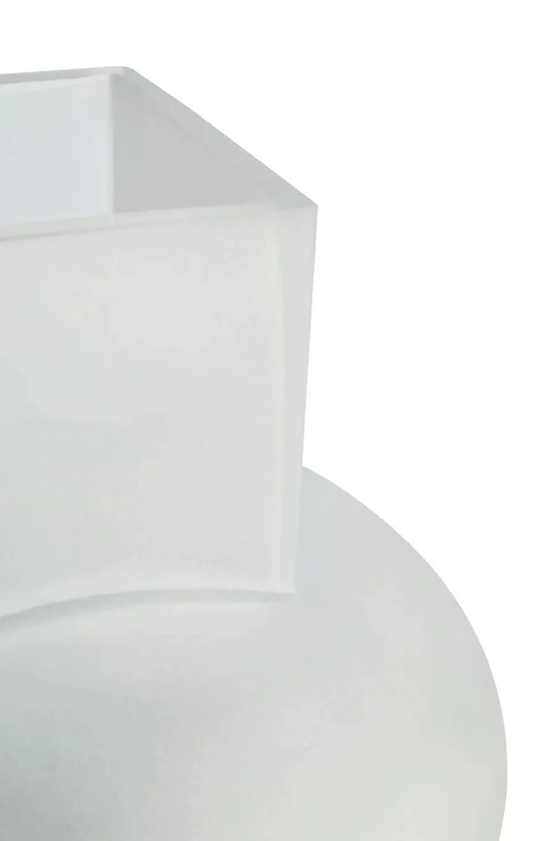 Gabi Small Opaque White Glass Vase