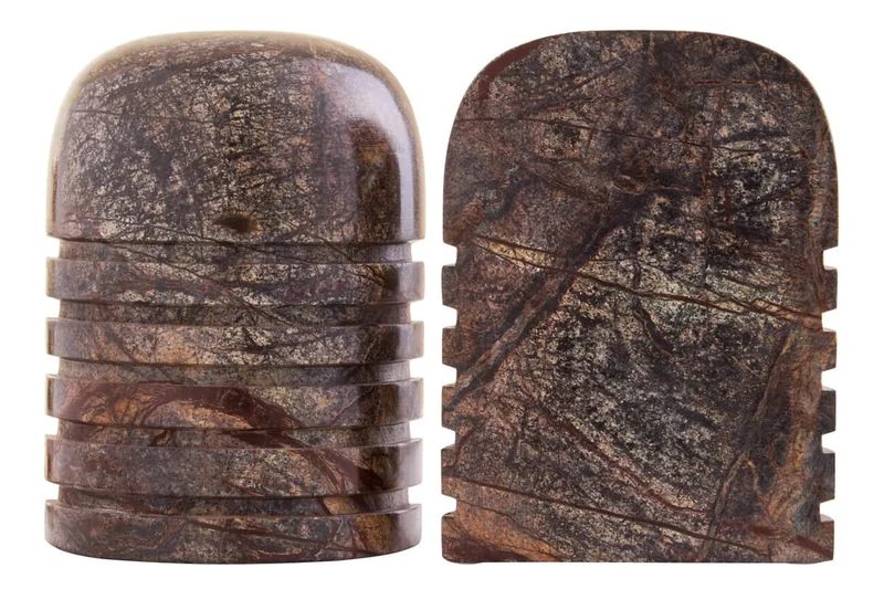Fazio Set of Two Forest Green Marble Bookends