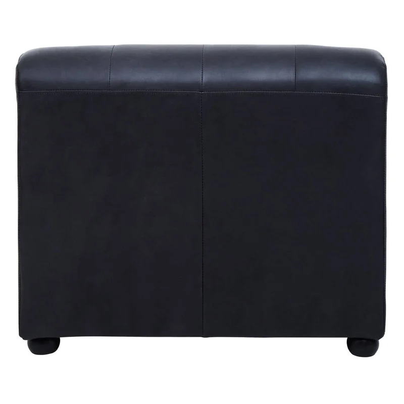 King Left Arm Antique Black Modular Leather Sofa
