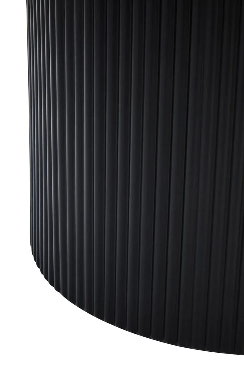 Trento Black Metal Round Ridge Detail Coffee Table