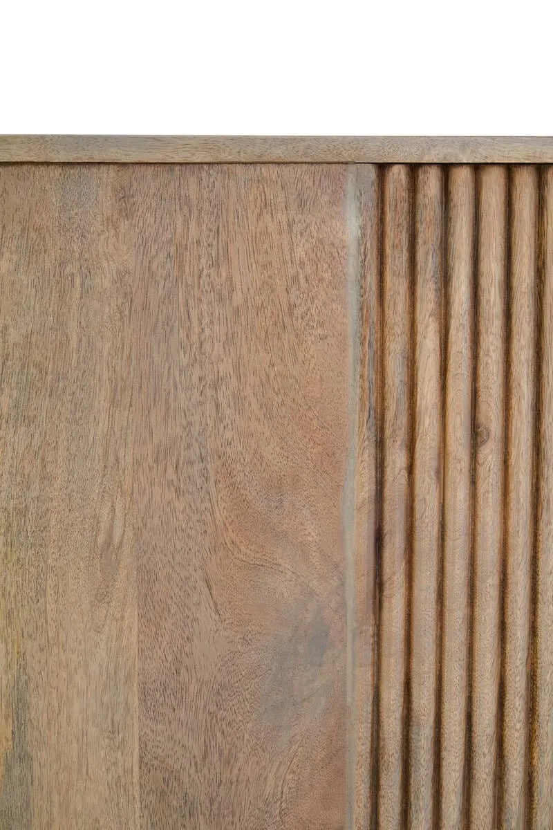 Torello Two Door Three Drawer Grey Mango Wood Sideboard
