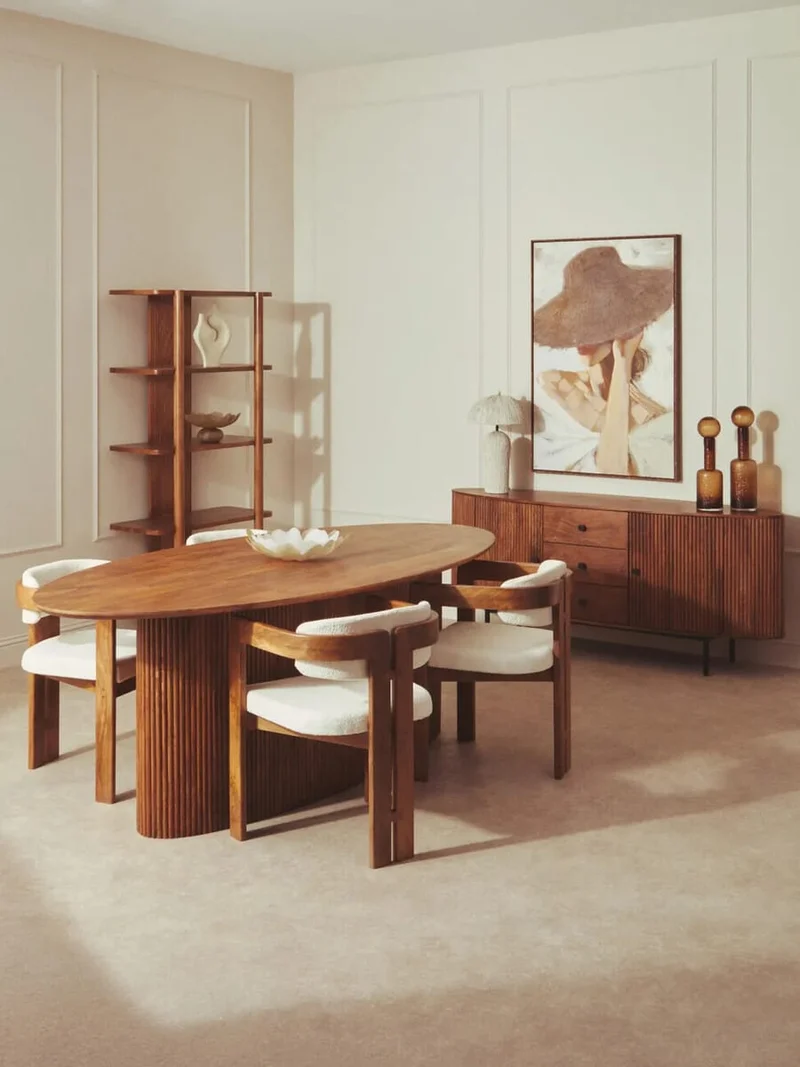 Torello Five Tier Mango Wood Shelf Unit