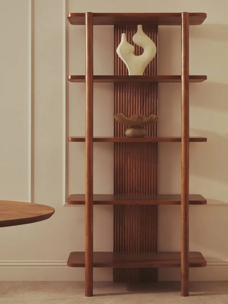 Torello Five Tier Mango Wood Shelf Unit
