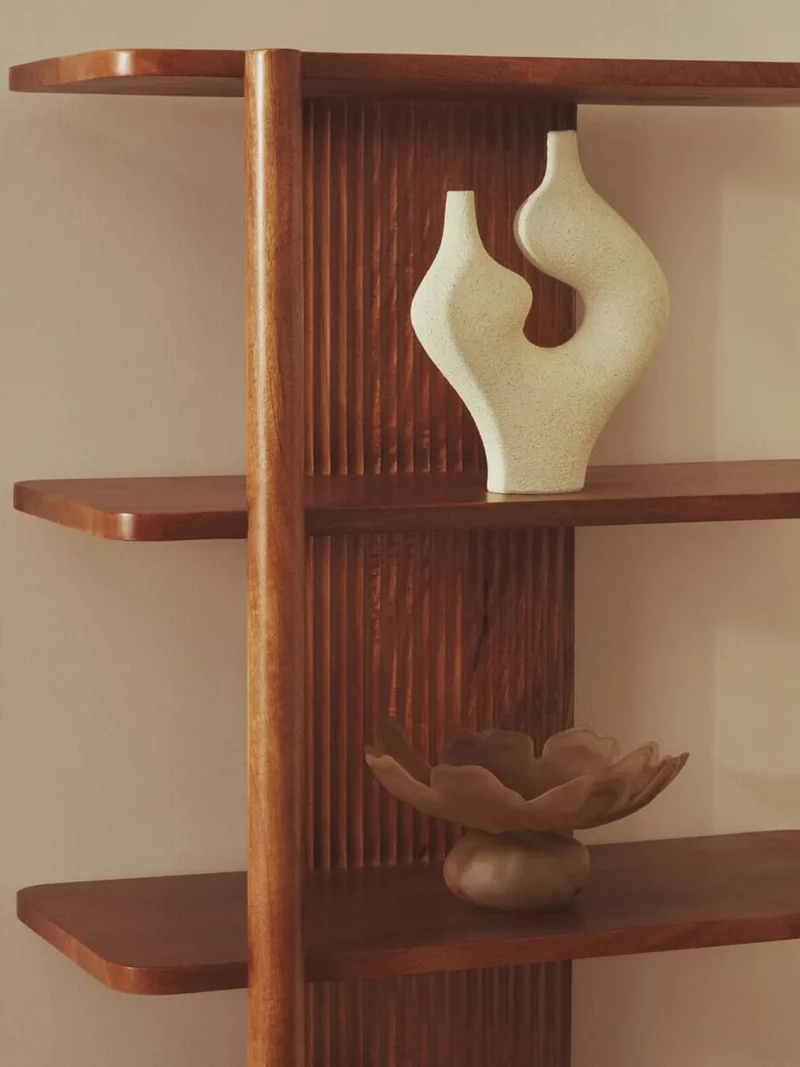 Torello Five Tier Mango Wood Shelf Unit